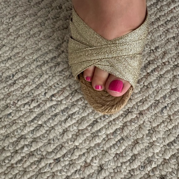 Christian Louboutin gold wedge slides - Picture 10 of 10